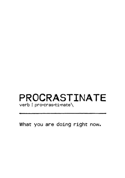 Picture of QUOTE PROCRASTINATE NOW