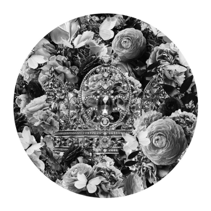 Picture of PAISLEY BLOOMS A CROWN BLACK A WHITE