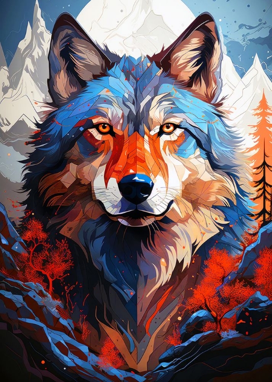 Picture of WOLF ANIMAL ART #WOLF