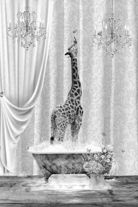 Picture of GIRAFFE A BUBBLES BLACK A WHITE