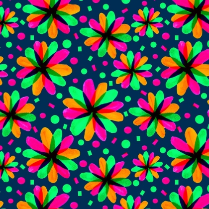 Picture of MULTICOLOR ON NAVY FLORAL HUE