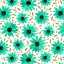 Picture of GOLD GLITTER TURQUOISE MINT POLKA DOT CENTER