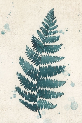 Picture of TEAL WATERCOLOR FERN 3