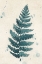 Picture of TEAL WATERCOLOR FERN 3