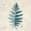 Picture of TEAL WATERCOLOR FERN 6