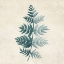 Picture of TEAL WATERCOLOR FERN 4