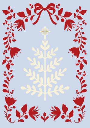 Picture of CHRISTMAS TREE BLUE AND RED