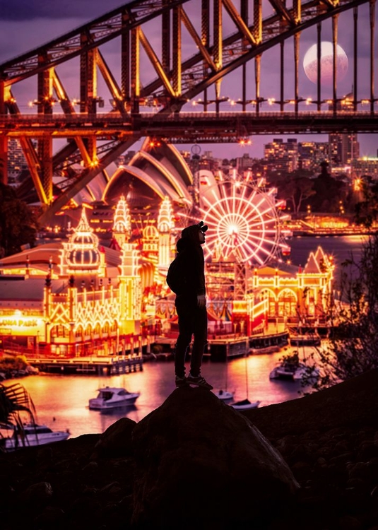 Picture of SYDNEY HARBOR BRIDGE AT NIGHT