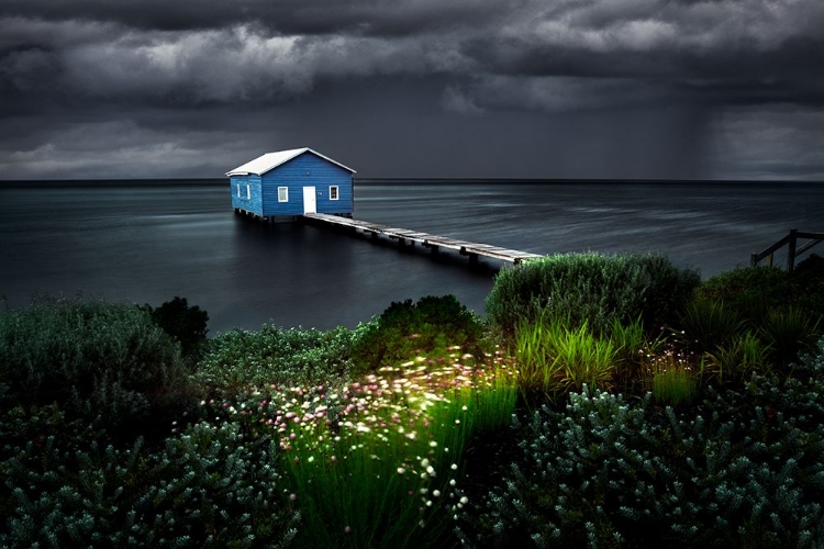 Picture of BOATSHED WITH APPROACHING STORM