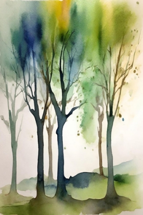 Picture of WATERCOLOUR TREES 1