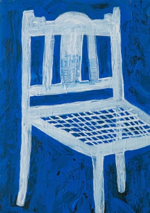 Picture of WHITE CHAIR ON BLUE