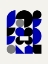 Picture of BLUE AND BLACK GEOMETRICAL SHAPES