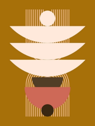 Picture of MID CENTURY GEOMETRICAL IN BROWN