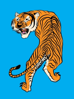 Picture of TIGER IN ORANGE AND BLUE