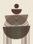Picture of BROWN GEOMETRICAL SHAPE STUDY
