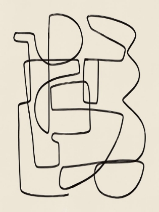 Picture of WARM ABSTRACT LINE ART COMPOSITION