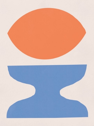 Picture of ORGANIC SHAPES IN ORANGE AND BLUE