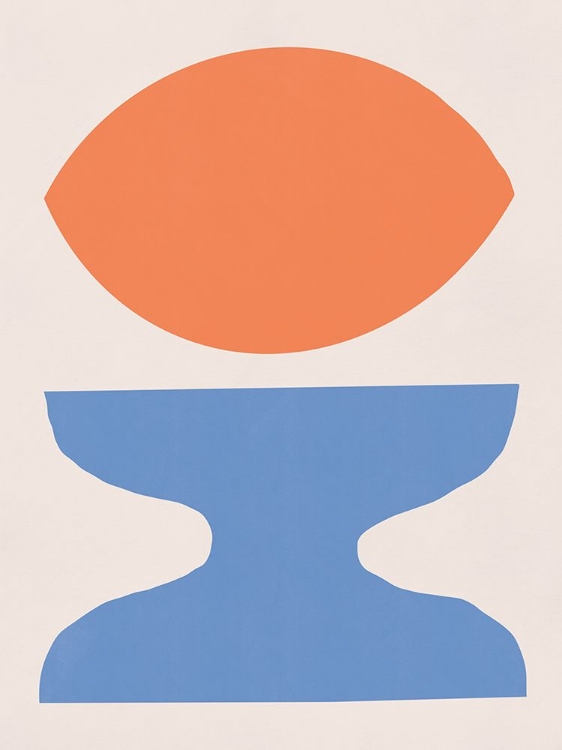 Picture of ORGANIC SHAPES IN ORANGE AND BLUE