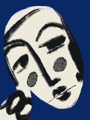 Picture of RESTING PORTRAIT IN BLUE
