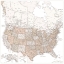 Picture of HIGHLY DETAILED MAP OF THE UNITED STATES, LOUIE