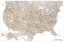Picture of HIGHLY DETAILED MAP OF THE UNITED STATES AND CANADA