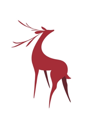 Picture of STYLIZED RETRO DEER (RED)