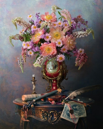 Picture of STILL LIFE WITH VIOLIN AND FLOWERS