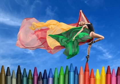 Picture of THE POSE OF COLORFUL BALLERINA