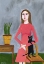 Picture of CAT LADY WITH BLACK CAT