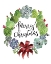 Picture of CACTI AND SUCCULENT MERRY CHRISTMAS WREATH