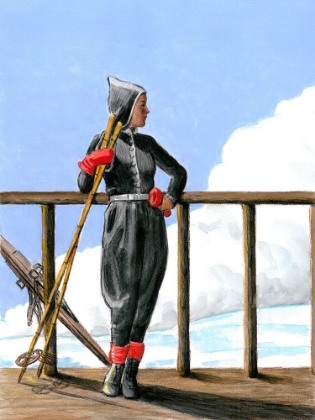 Picture of SKIER WITH RED GLOVES