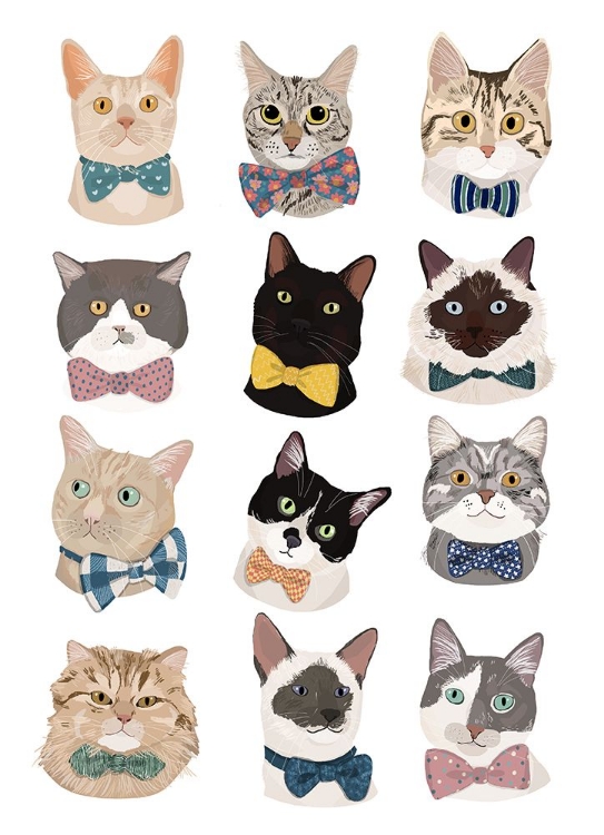 Picture of CATS IN BOW TIE