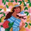 Picture of PORTRAIT WOMAN IN AMALFI COAST ITALY