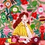 Picture of RETRO CHRISTMAS SANTA WOMAN