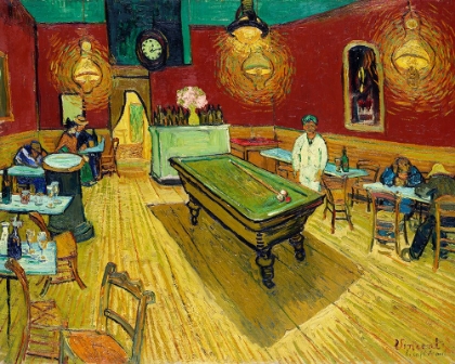 Picture of LE CAFAC DE NUIT (THE NIGHT CAFAC) (1888) BY VINCENT VAN GOGH