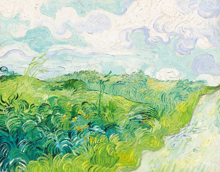Picture of GREEN WHEAT FIELDS, AUVERS (1890) BY VINCENT VAN GOGH