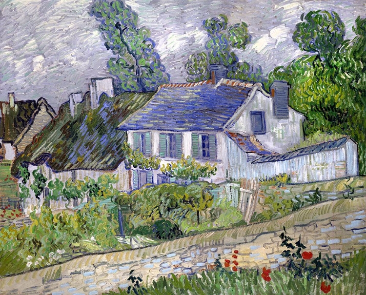 Picture of VINCENT VAN GOGHS HOUSES AT AUVERS (1890) FAMOUS