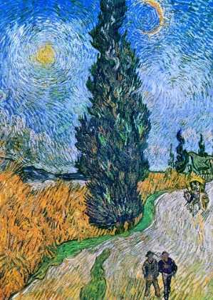 Picture of VINCENT VAN GOGHS ROAD WITH CYPRESS AND STAR 1890