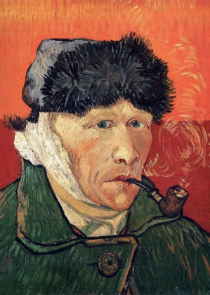 Picture of VINCENT VAN GOGHS SELF PORTRAIT WITH BANDAGED EAR AND PIPE (1889)