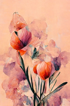 Picture of ABSTRACT CORAL FLOWERS (PEACH)