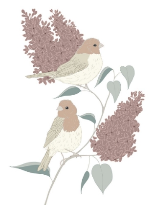 Picture of FINCHES AND LILACS MUTED
