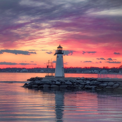 Picture of LIGHTHOUSE AT SUNSET
