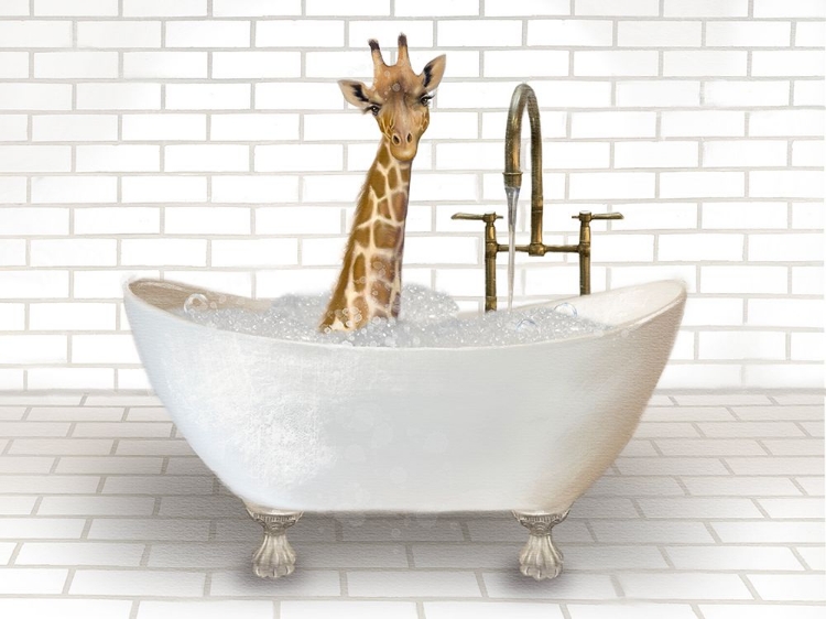 Picture of GIRAFFE IN BATHTUB