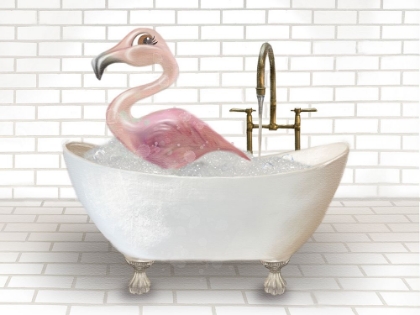 Picture of FLAMINGO IN BATHTUB