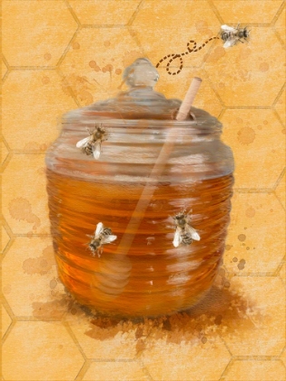 Picture of BEES HONEYPOT WITH BEE