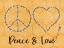 Picture of BEES PEACE AND LOVE WITH BEE HORIZONTAL