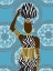 Picture of WOMAN MANDALA ZEBRA PRINT TEAL