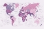 Picture of WORLD MAP PINK
