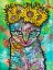 Picture of TABBY CAT DAISIES