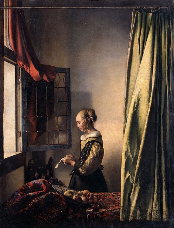 Picture of GIRL READING LETTER - JOHANNES VERMEER